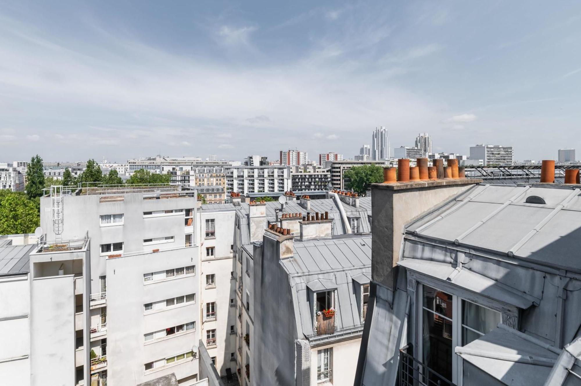 Apartament 2 Pieces Refait A Neuf Dernier Etage - Paris 19 - 4P - Flat-Guest Zewnętrze zdjęcie